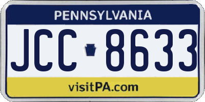 PA license plate JCC8633