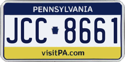 PA license plate JCC8661