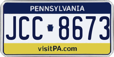 PA license plate JCC8673
