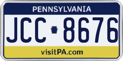 PA license plate JCC8676