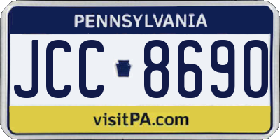 PA license plate JCC8690