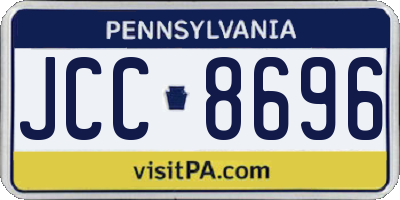 PA license plate JCC8696