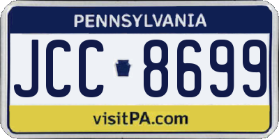 PA license plate JCC8699