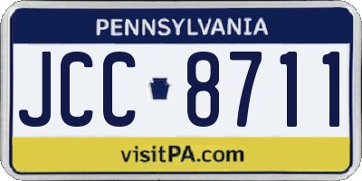 PA license plate JCC8711