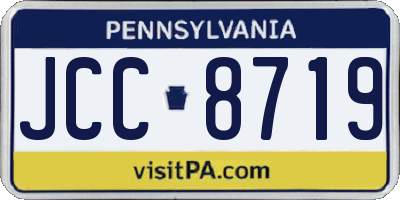 PA license plate JCC8719