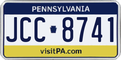 PA license plate JCC8741