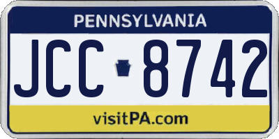 PA license plate JCC8742
