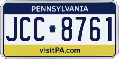 PA license plate JCC8761