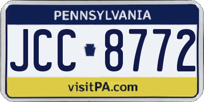 PA license plate JCC8772