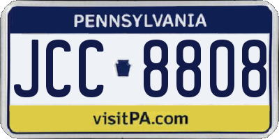 PA license plate JCC8808