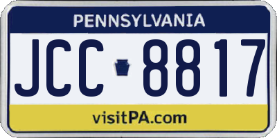 PA license plate JCC8817