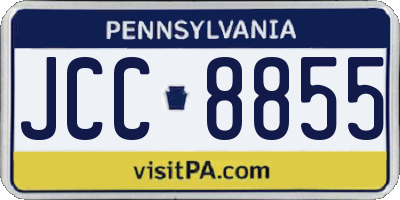 PA license plate JCC8855
