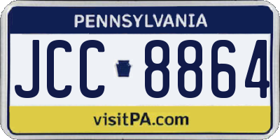 PA license plate JCC8864