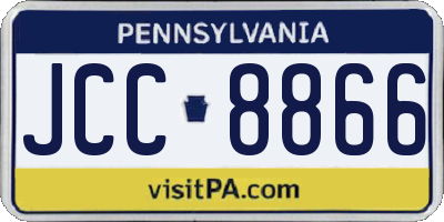 PA license plate JCC8866