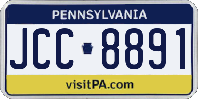 PA license plate JCC8891