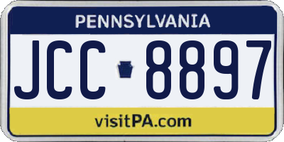 PA license plate JCC8897