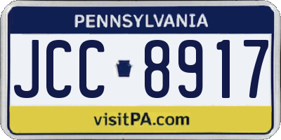 PA license plate JCC8917