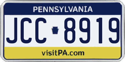 PA license plate JCC8919