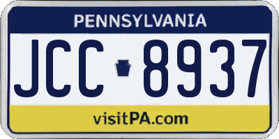 PA license plate JCC8937