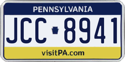 PA license plate JCC8941