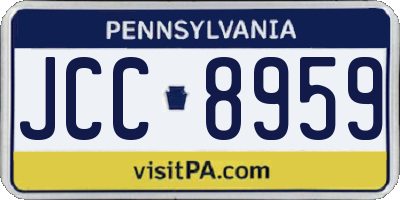 PA license plate JCC8959