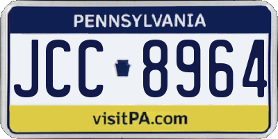 PA license plate JCC8964