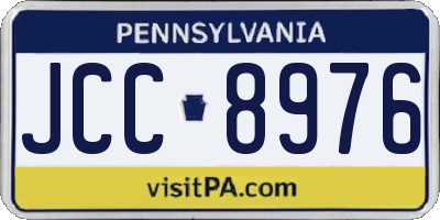PA license plate JCC8976