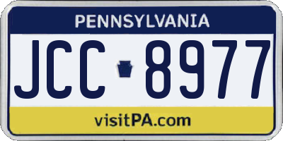 PA license plate JCC8977