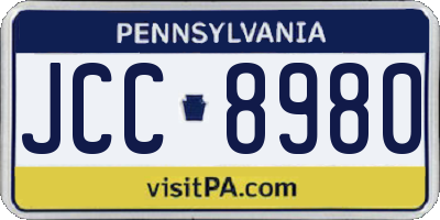 PA license plate JCC8980
