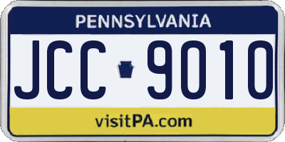 PA license plate JCC9010