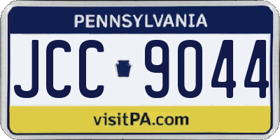 PA license plate JCC9044