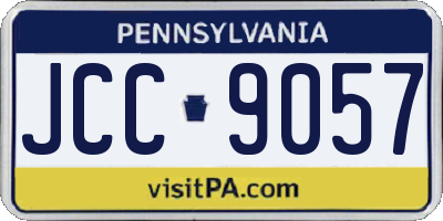 PA license plate JCC9057