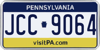 PA license plate JCC9064