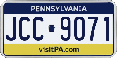 PA license plate JCC9071