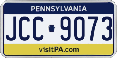 PA license plate JCC9073