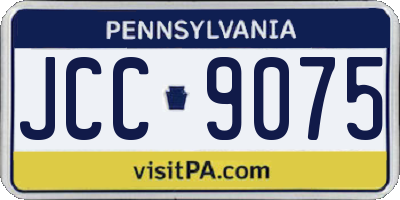 PA license plate JCC9075