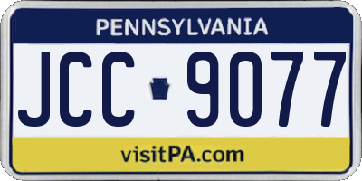 PA license plate JCC9077