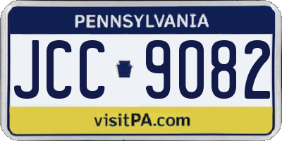 PA license plate JCC9082
