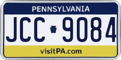 PA license plate JCC9084