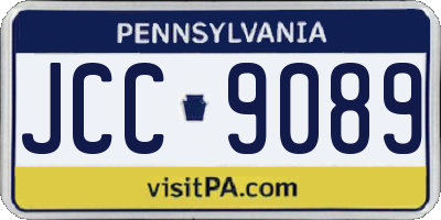 PA license plate JCC9089