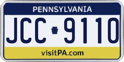 PA license plate JCC9110