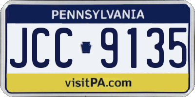 PA license plate JCC9135