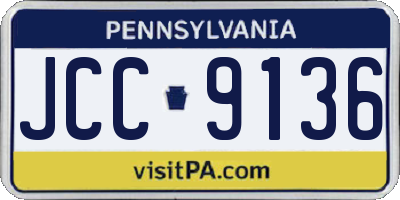 PA license plate JCC9136