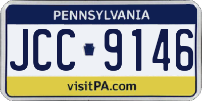 PA license plate JCC9146