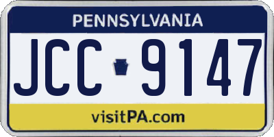 PA license plate JCC9147