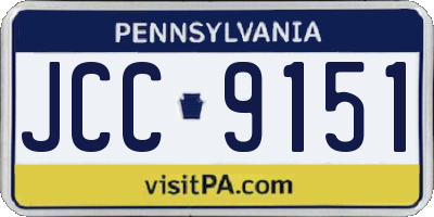 PA license plate JCC9151