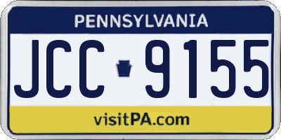 PA license plate JCC9155