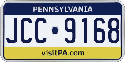 PA license plate JCC9168