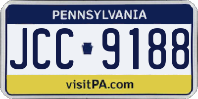 PA license plate JCC9188