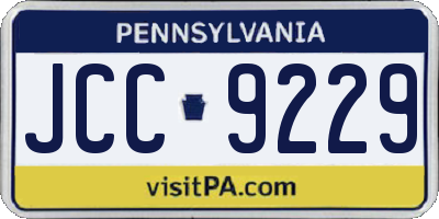 PA license plate JCC9229